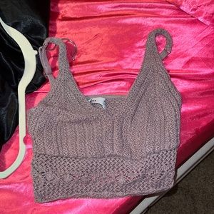 hollister knit sweater tank pink